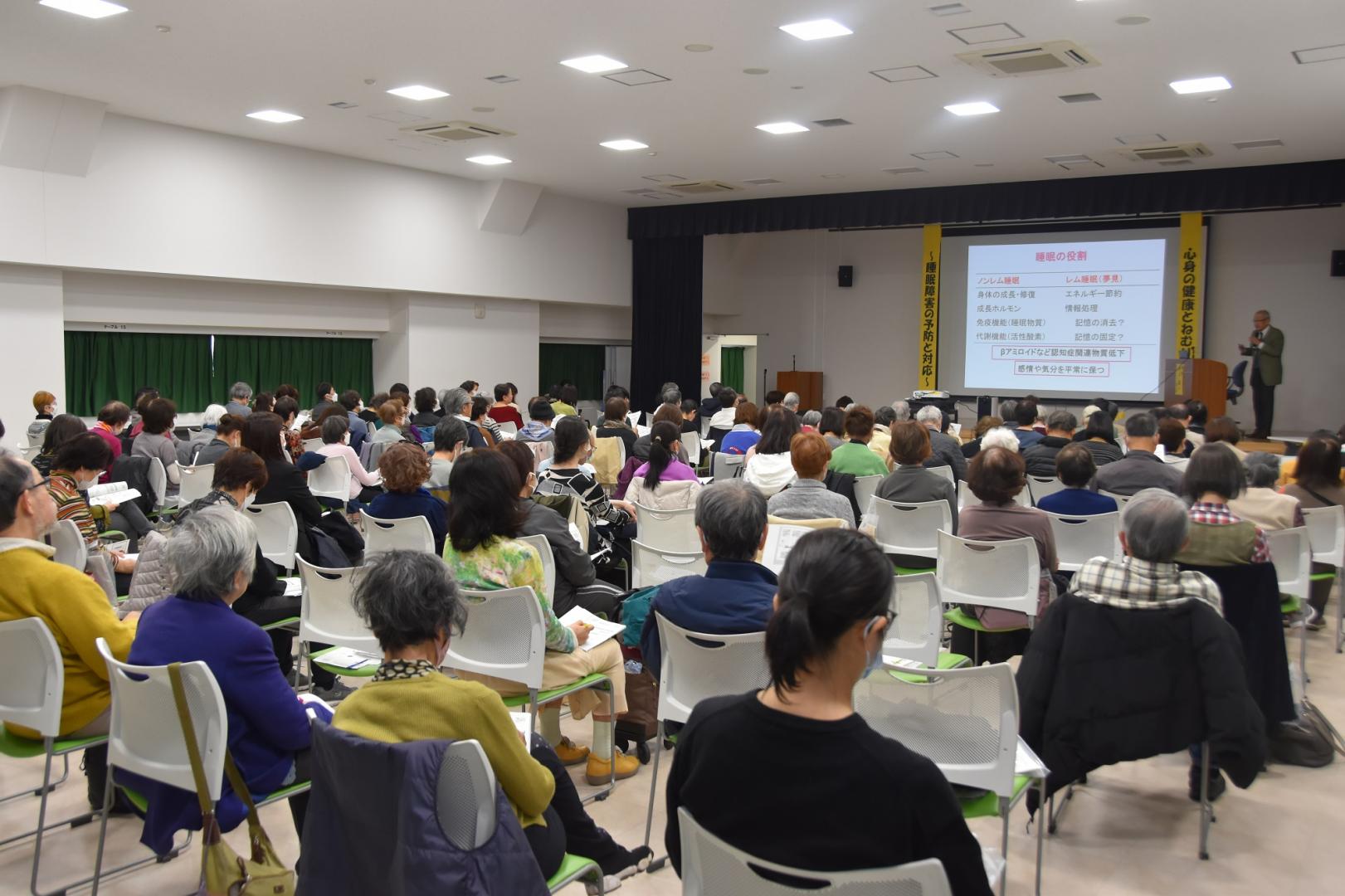 講演中