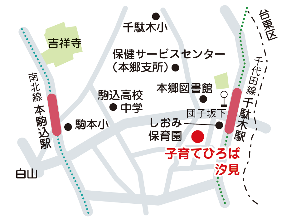 子育てひろば汐見地図