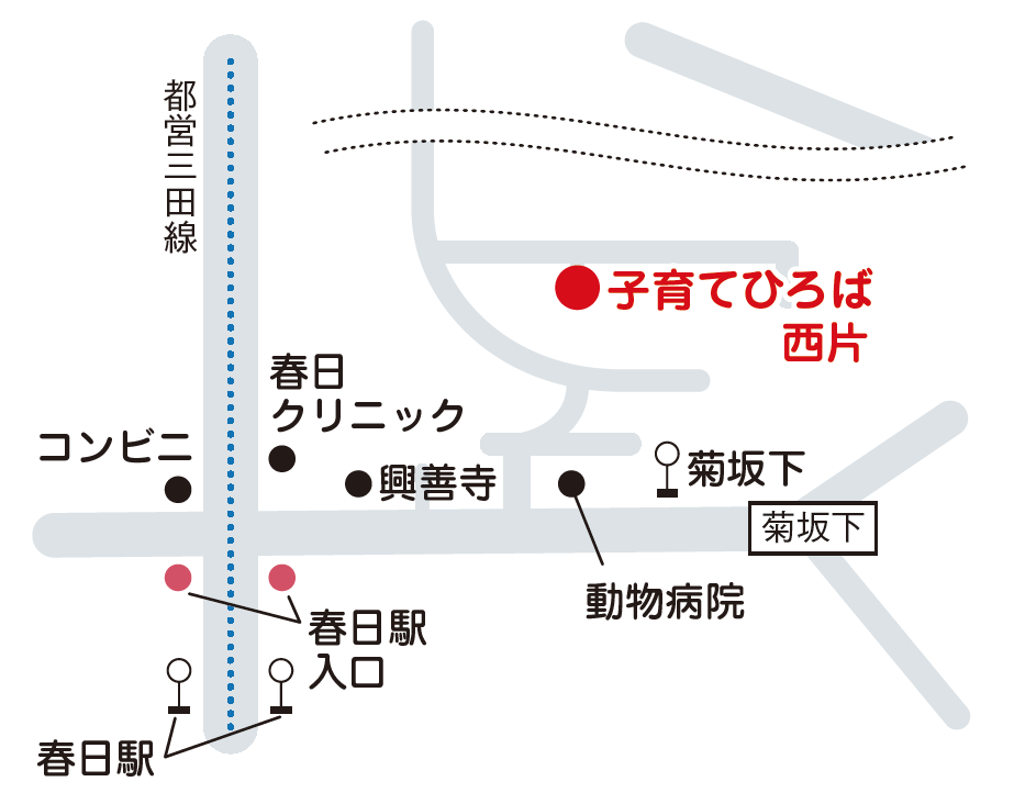 子育てひろば西片地図