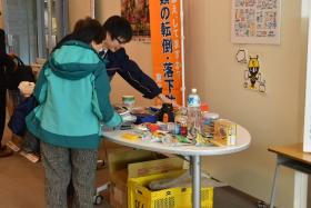 備蓄物資の展示