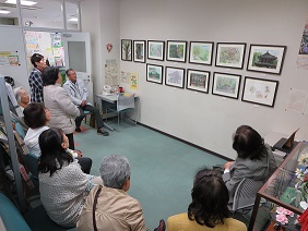 写生講座の参加者の様子