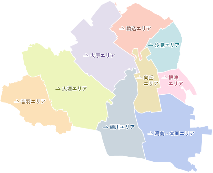 町会・自治会の地図